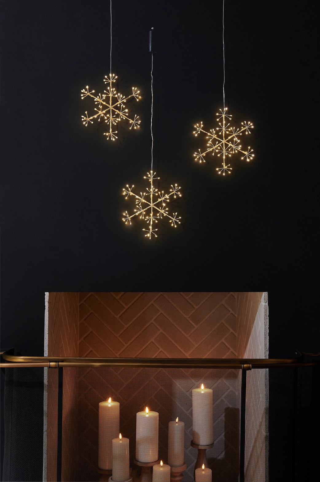 Champagne Snowflake LED Hanging Light
