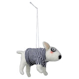 White Dog with Sweater Ornament