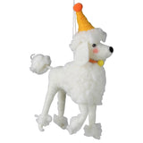 Felt Poodle with Party Hat Ornament