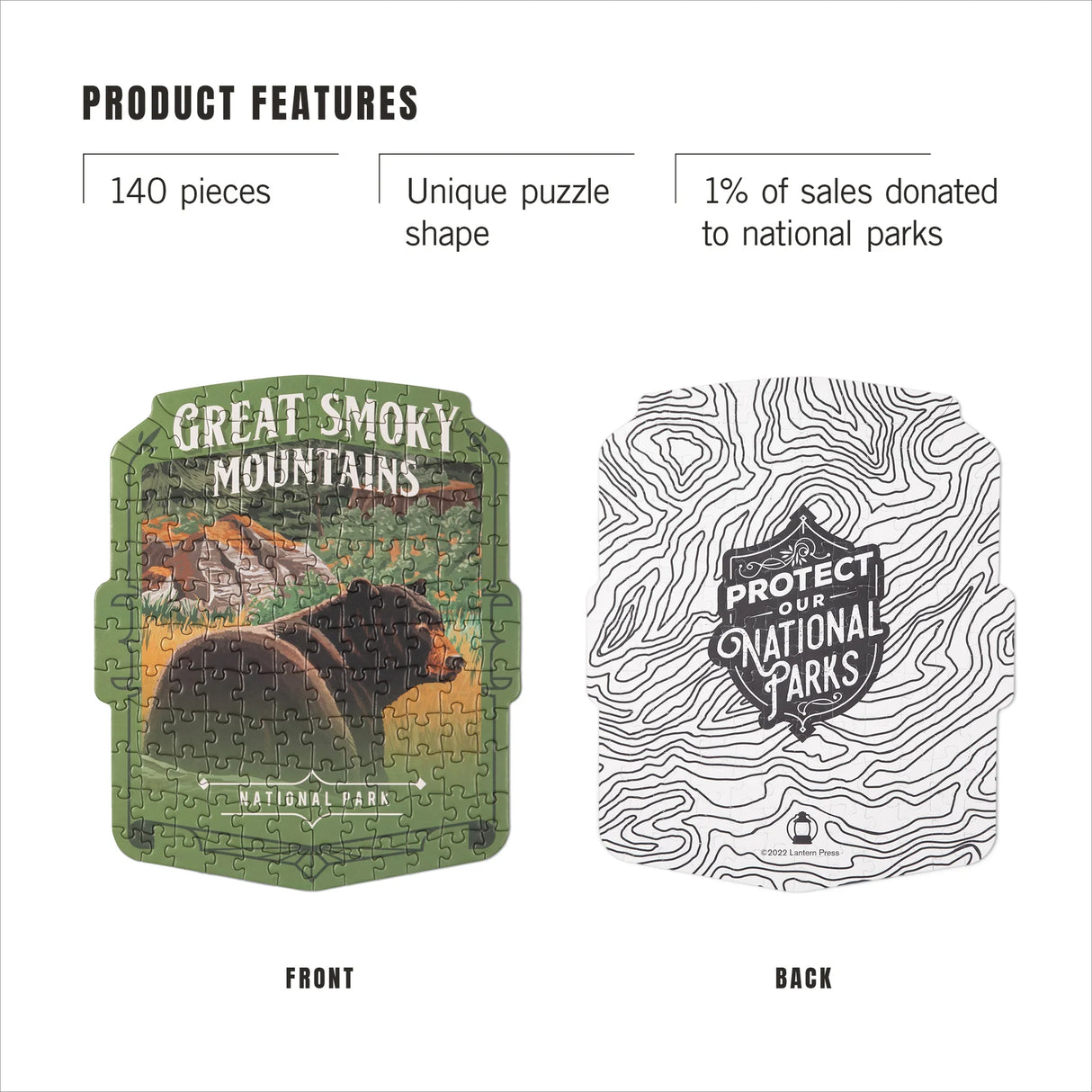 Protect Our National Parks Great Smoky Mountains Mini Shaped Jigsaw Puzzle