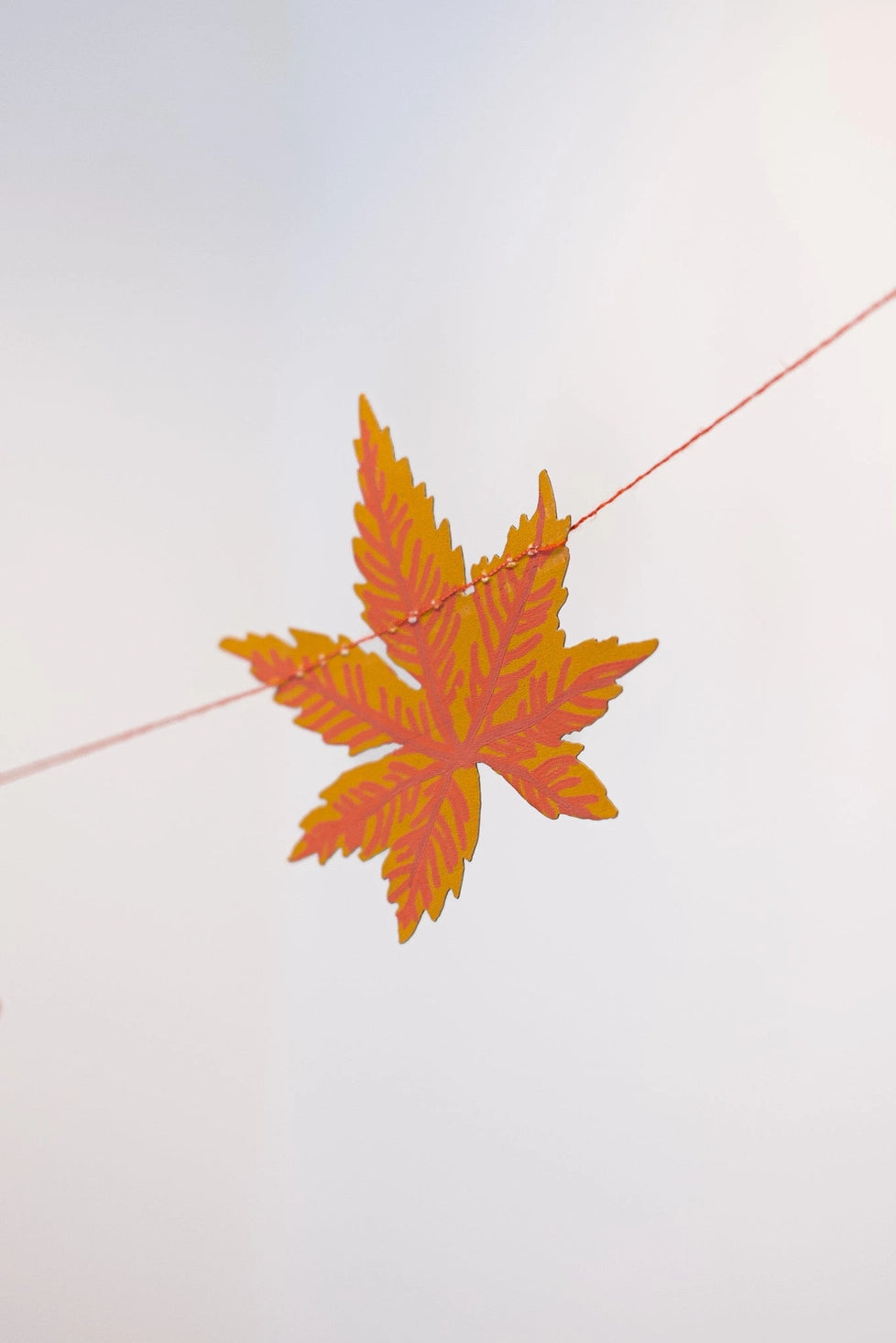 Autumn Leaves Sewn Paper Garland | East End Press