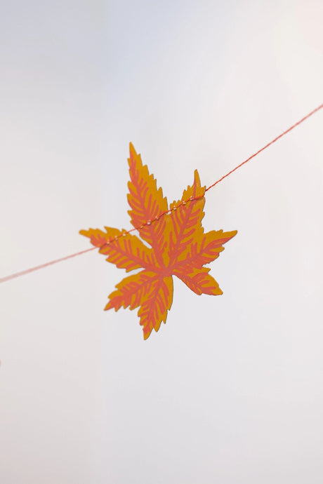 Autumn Leaves Sewn Paper Garland | East End Press