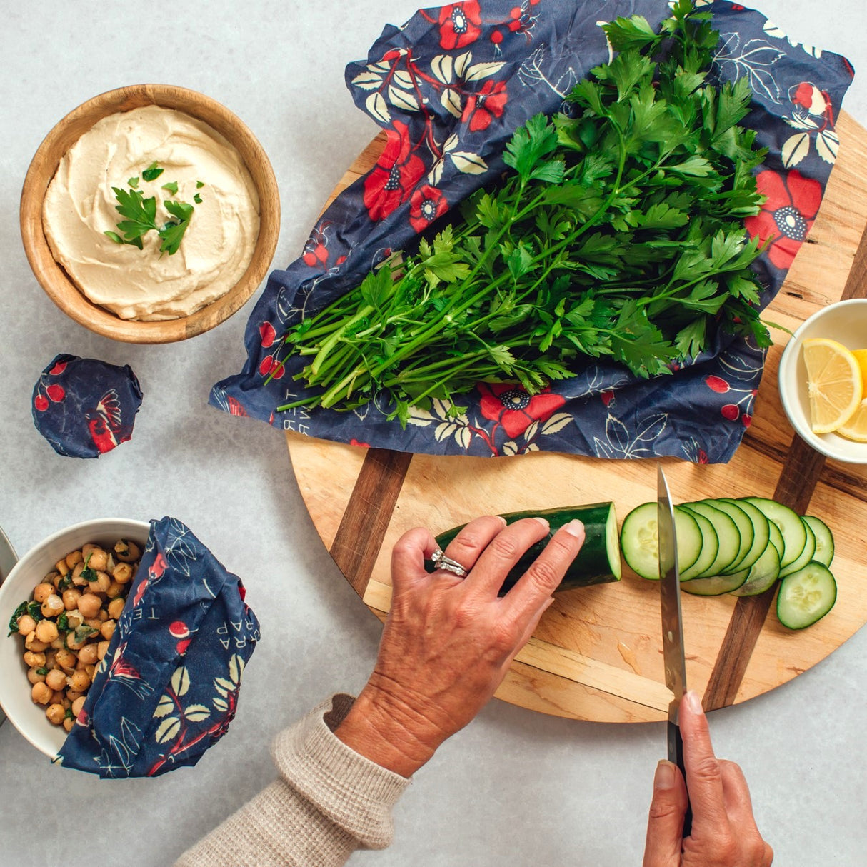 Bee’s Wrap Botanical Blue Bread Wrap