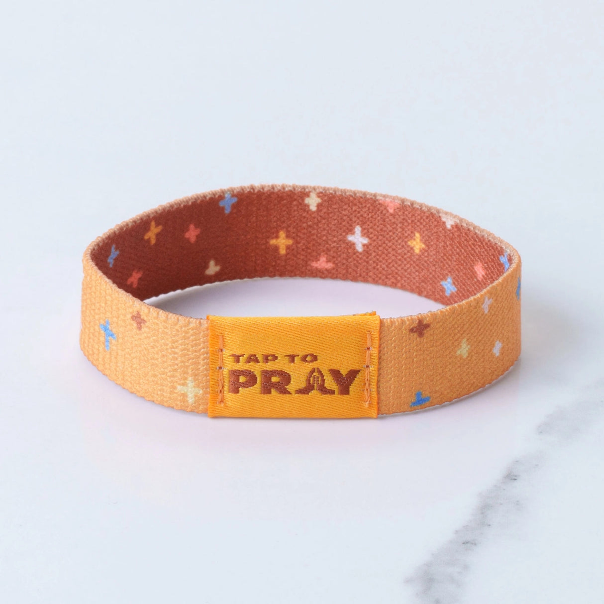 God is Good Orange Tap to Pray Wristband