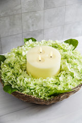 3-Wick White LED Pillar Candle