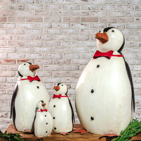 Nesting Phat Penguin Metal Figurine