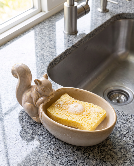 Cream Ceramic Squirrel Bowl