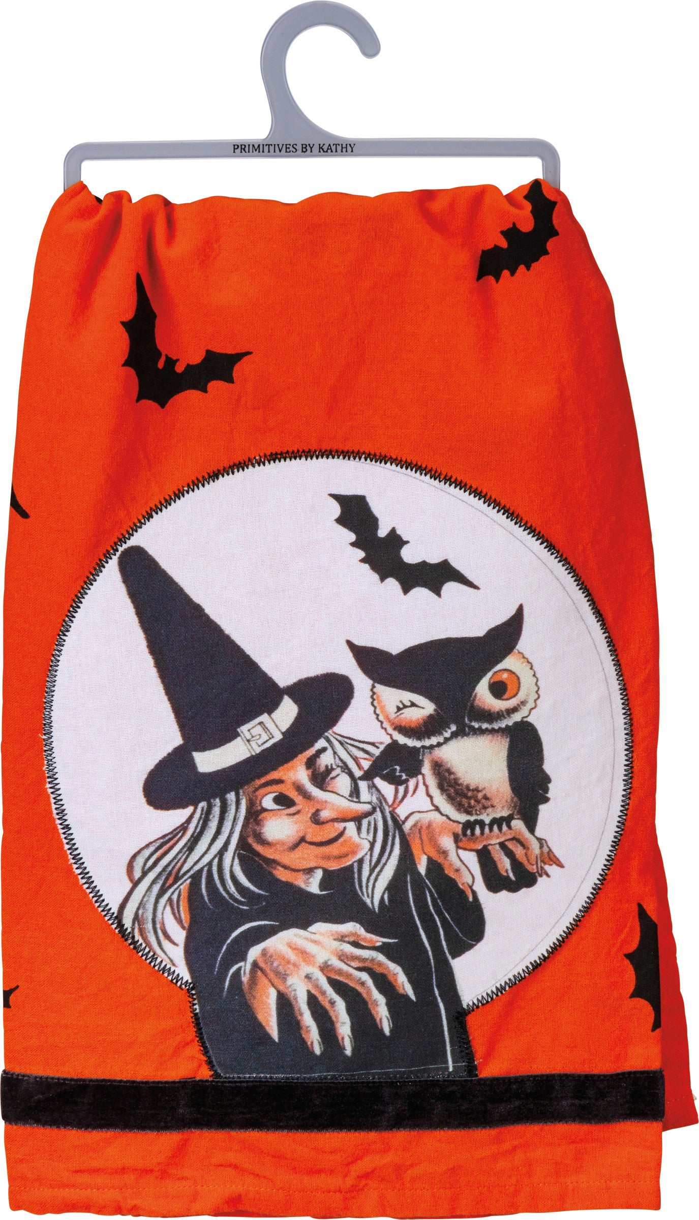 Retro Witch Halloween Kitchen Towel - Thumbnail 2
