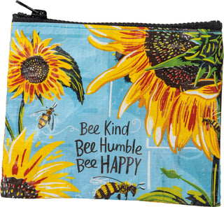 Bee Kind Bee Humble Bee Happy Zipper Wallet