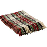 red and green plaid Christmas throw blanket