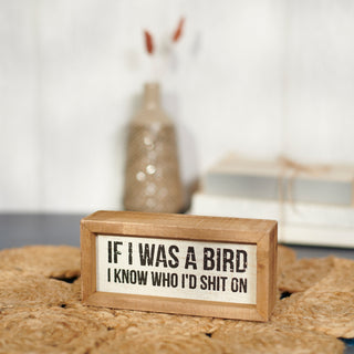 If I Was A Bird Inset Wood Box Sign