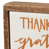 Thankful Grateful Blessed Mini Wood Box Sign