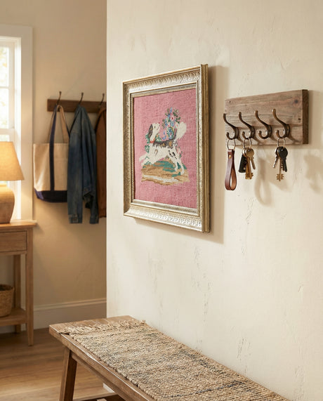 Embroidered Style Dog Wall Art