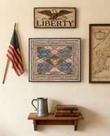 Framed Textile State Emblems Americana Wall Art