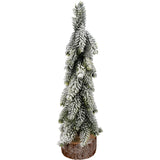 Snow Coated Thin Tabletop Christmas Trees