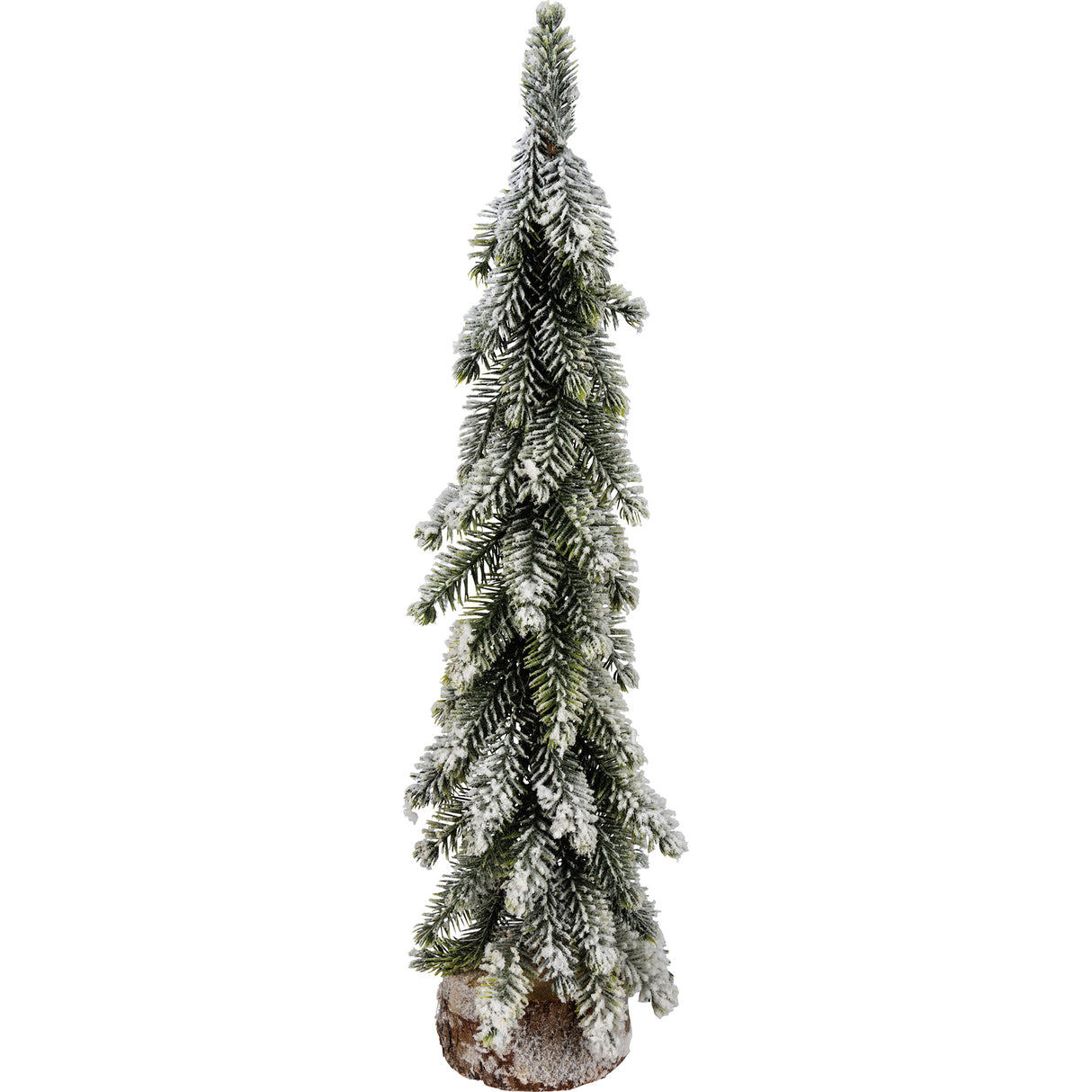 Snow Coated Thin Tabletop Christmas Trees