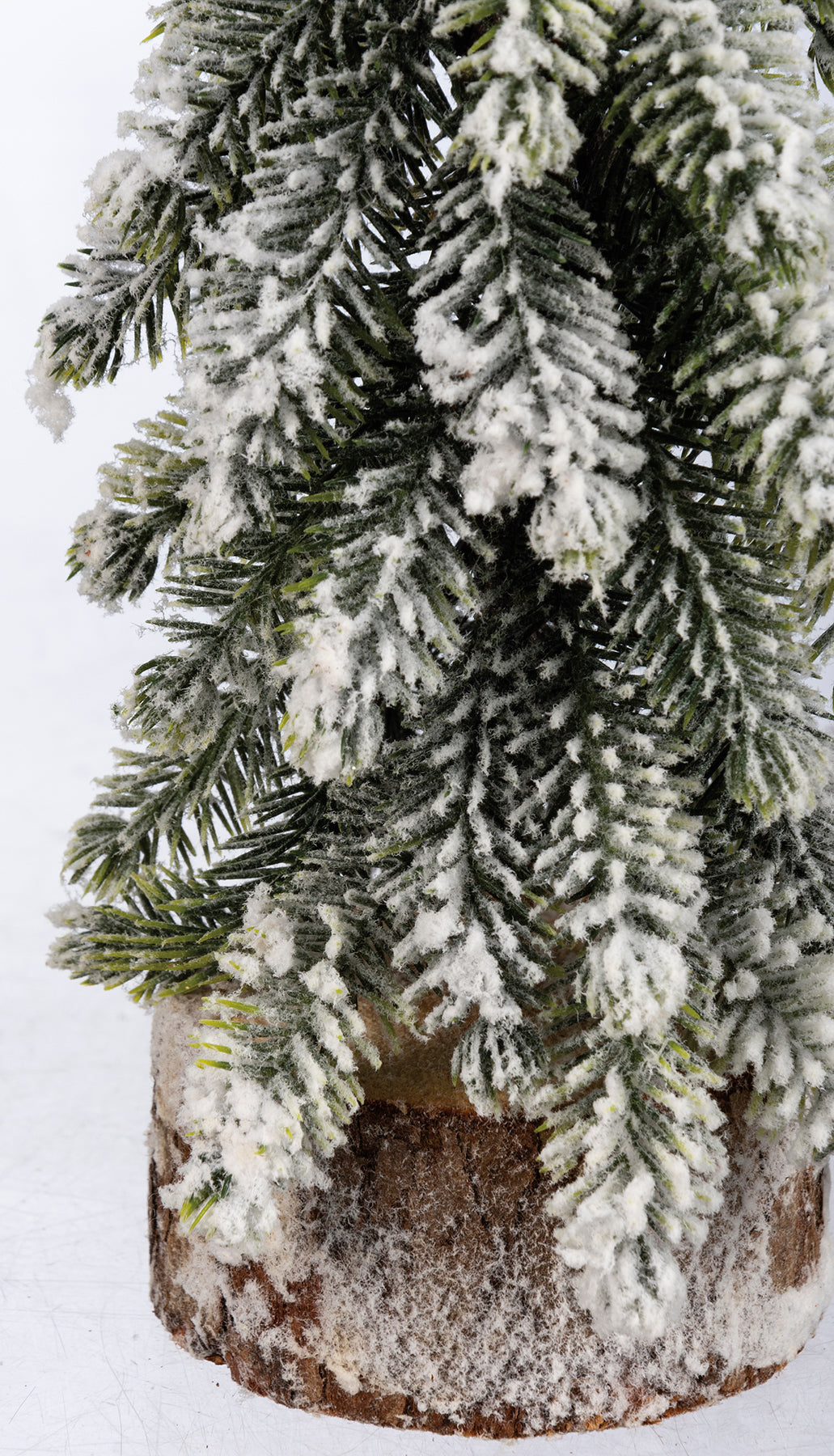 Snow Coated Thin Tabletop Christmas Trees