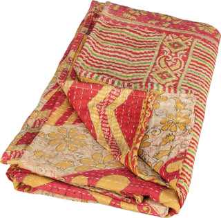 Kantha Hand-Stitched Throw Blanket