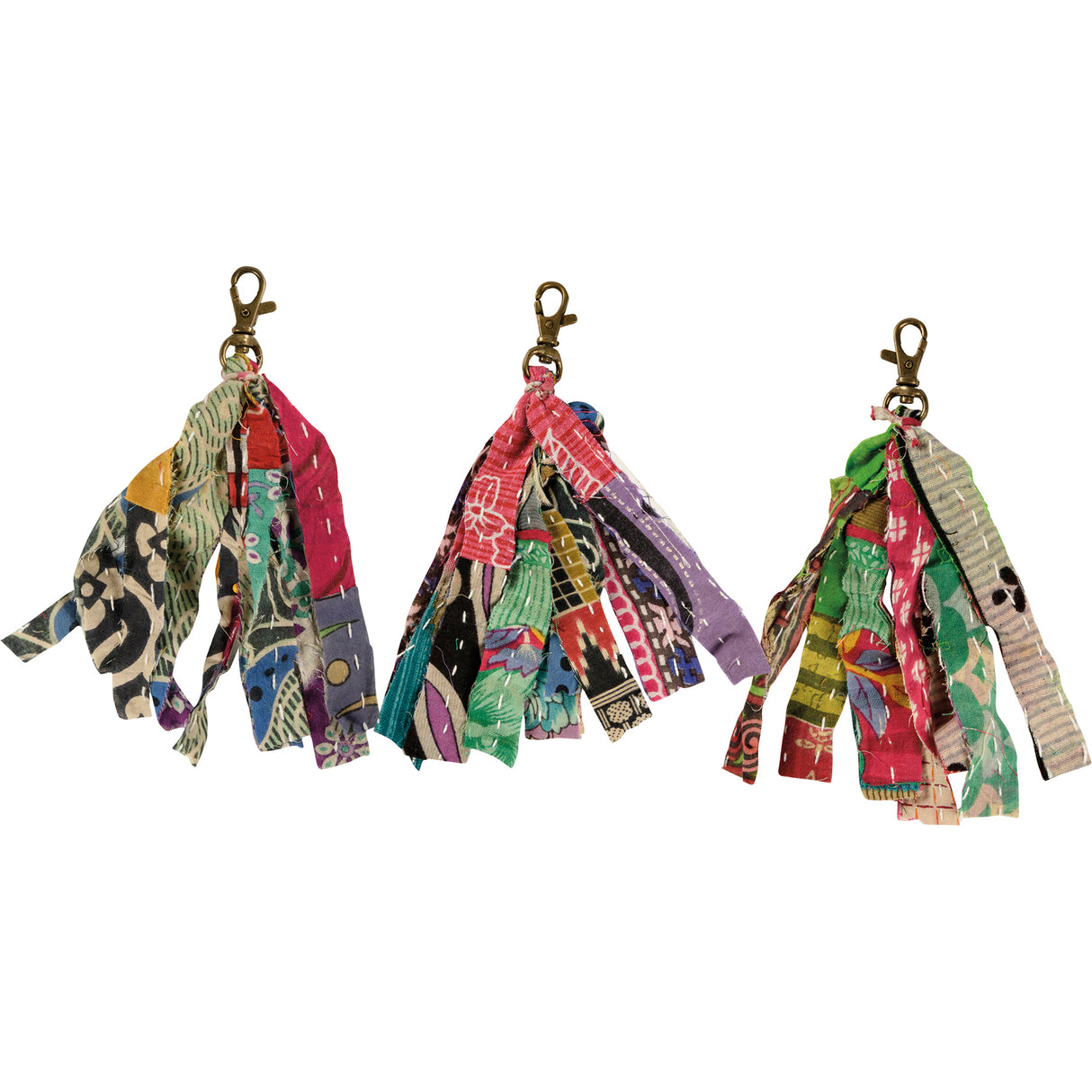 Kantha Strips Keychain