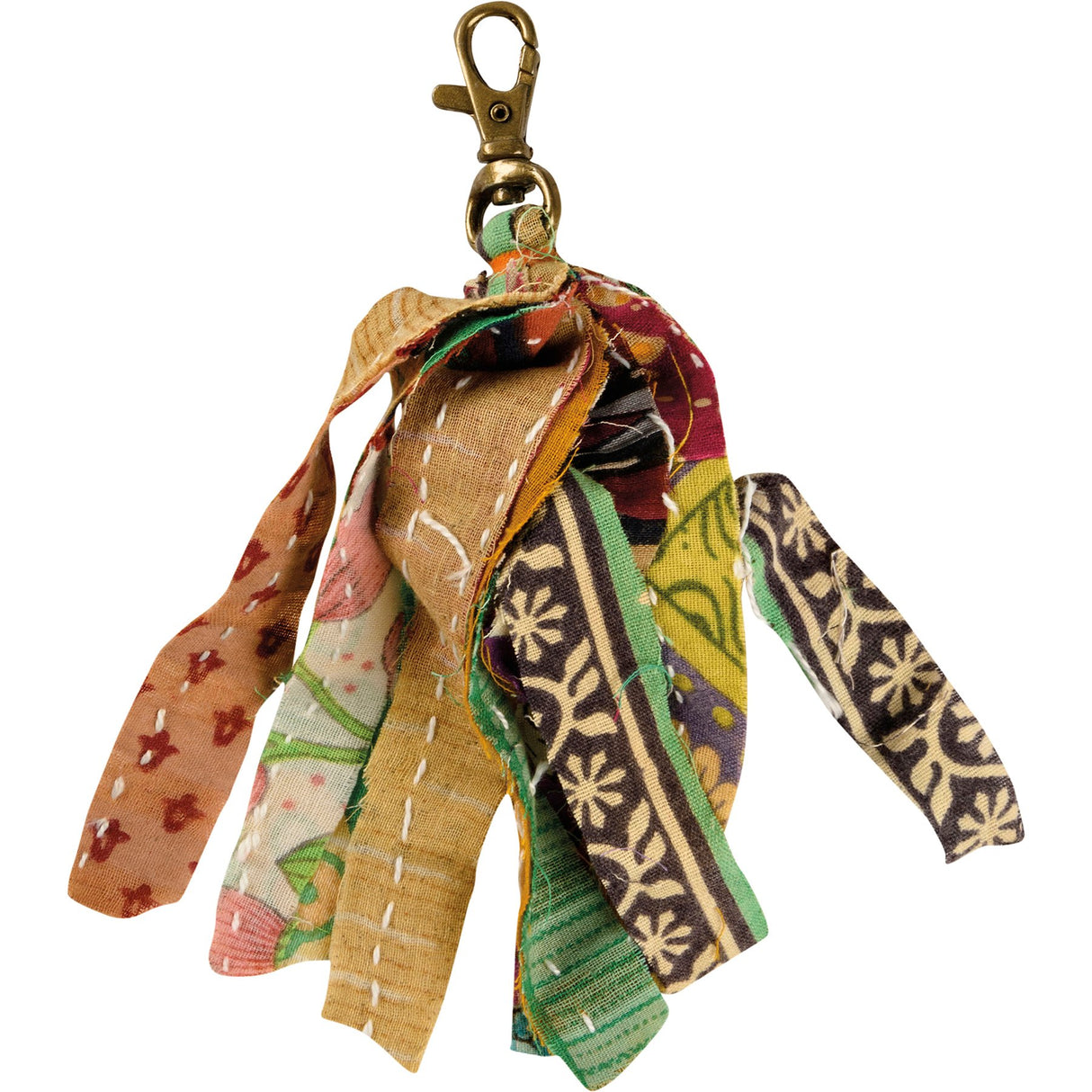 Kantha Strips Keychain