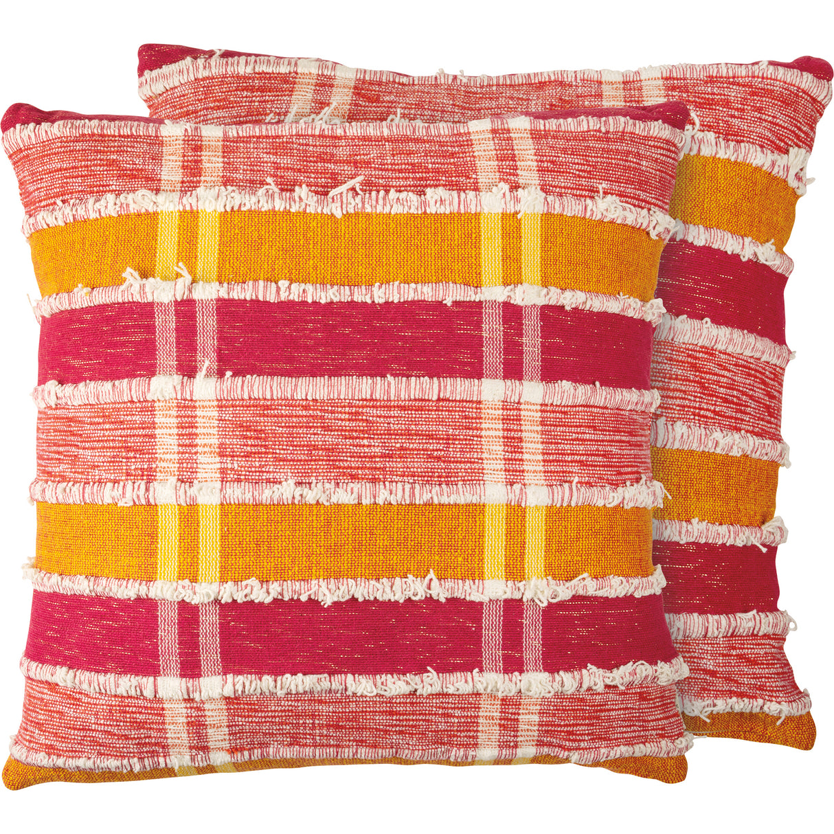 Double-Sided Woven Cotton Striped Pillow