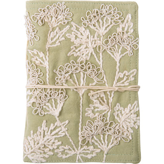 Queen Anne's Lace Embroidered Sage Green Journal