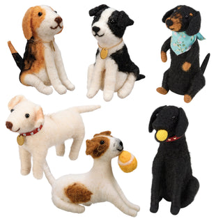 felt dog pup critters by primitives by kathy