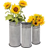 Honeycomb Galvanized Metal Tall Buckets