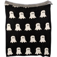 black and white ghost throw blanket