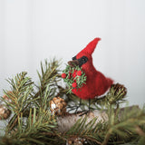 Cardinal With Wreath Felt Critter