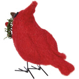 Cardinal With Wreath Felt Critter