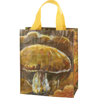 yellow and gold mushroom tote bag by primitives by kathy