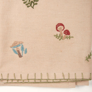 Mushroom Embroidered Kitchen Tea Towel