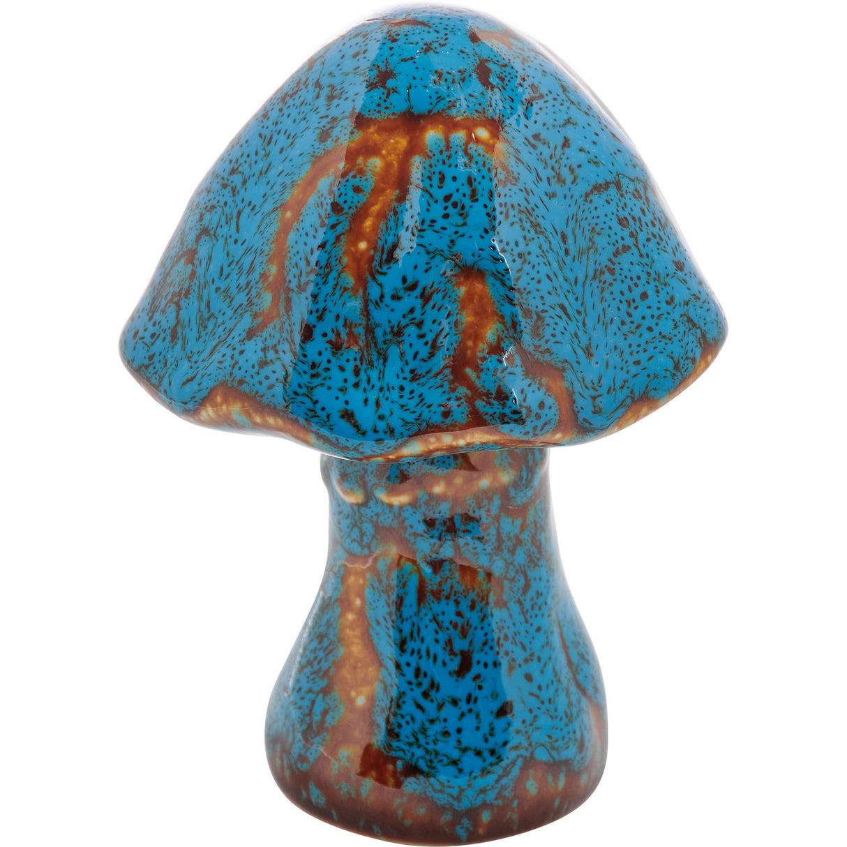 Glazed Ceramic Cone Mushrooms Figurines