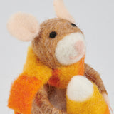 Candy Corn Mouse Felt Critter