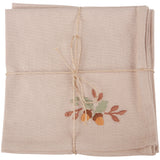 Fall Embroidered Linen Napkins (Set of 4)