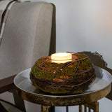 Moss Ball Bird Nest Candleholder