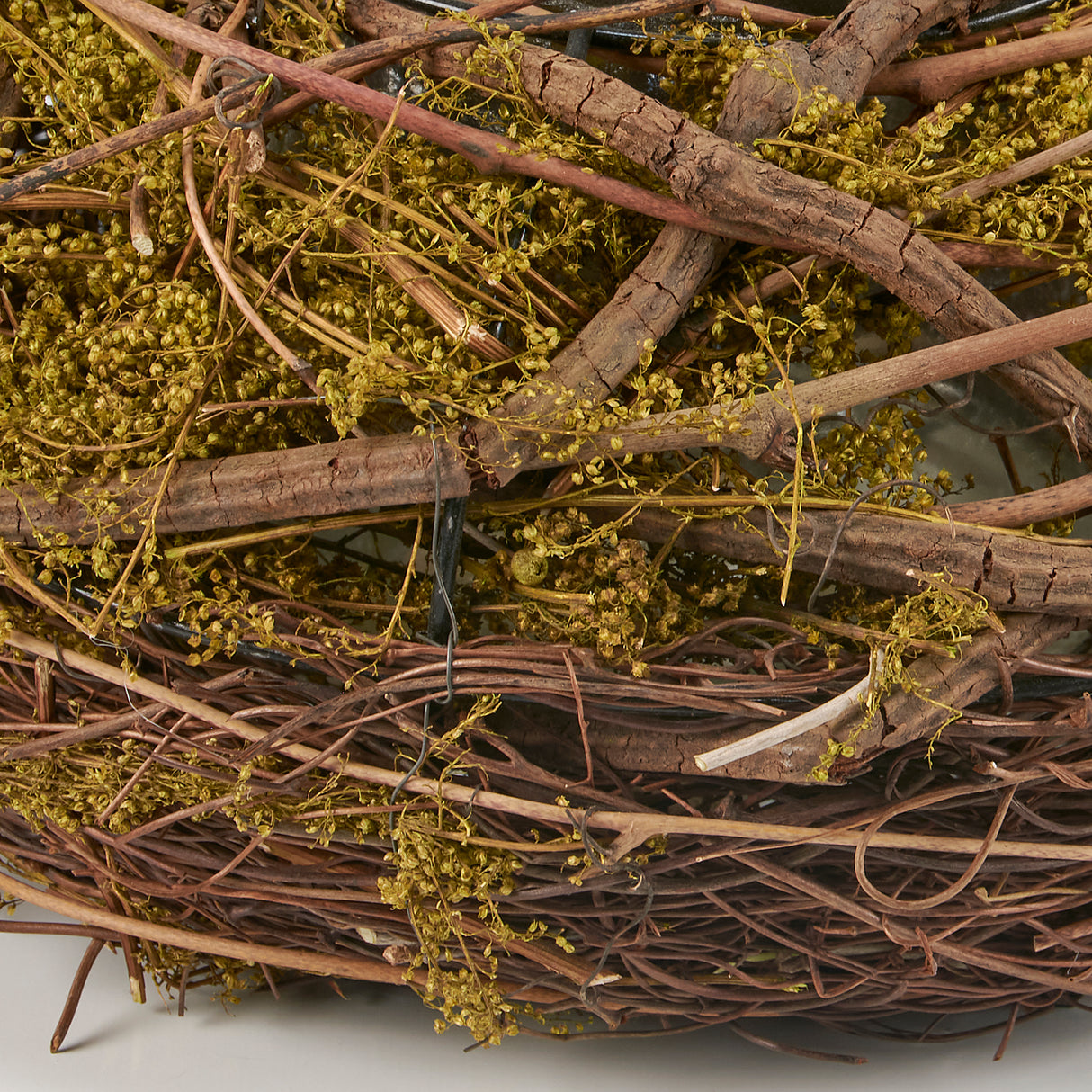 Moss Ball Bird Nest Candleholder