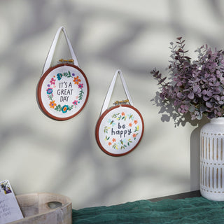 It's A Great Day Embroidered Hoop