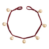Red Velvet Gold Bell Garland