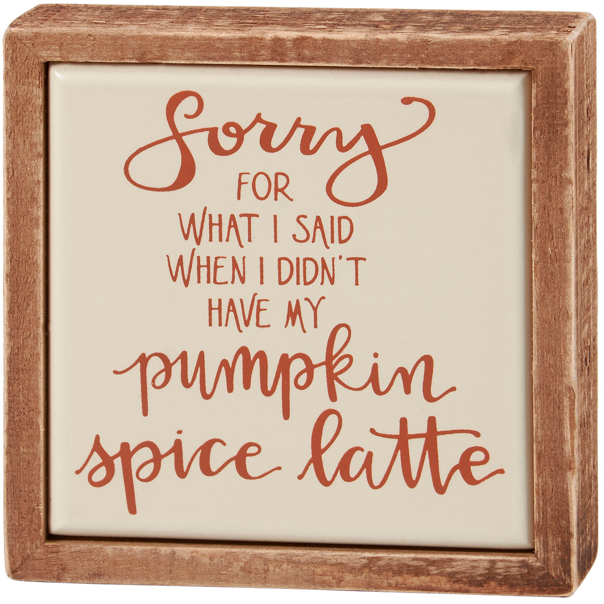 Pumpkin Spice Latte Mini Wood Box Sign