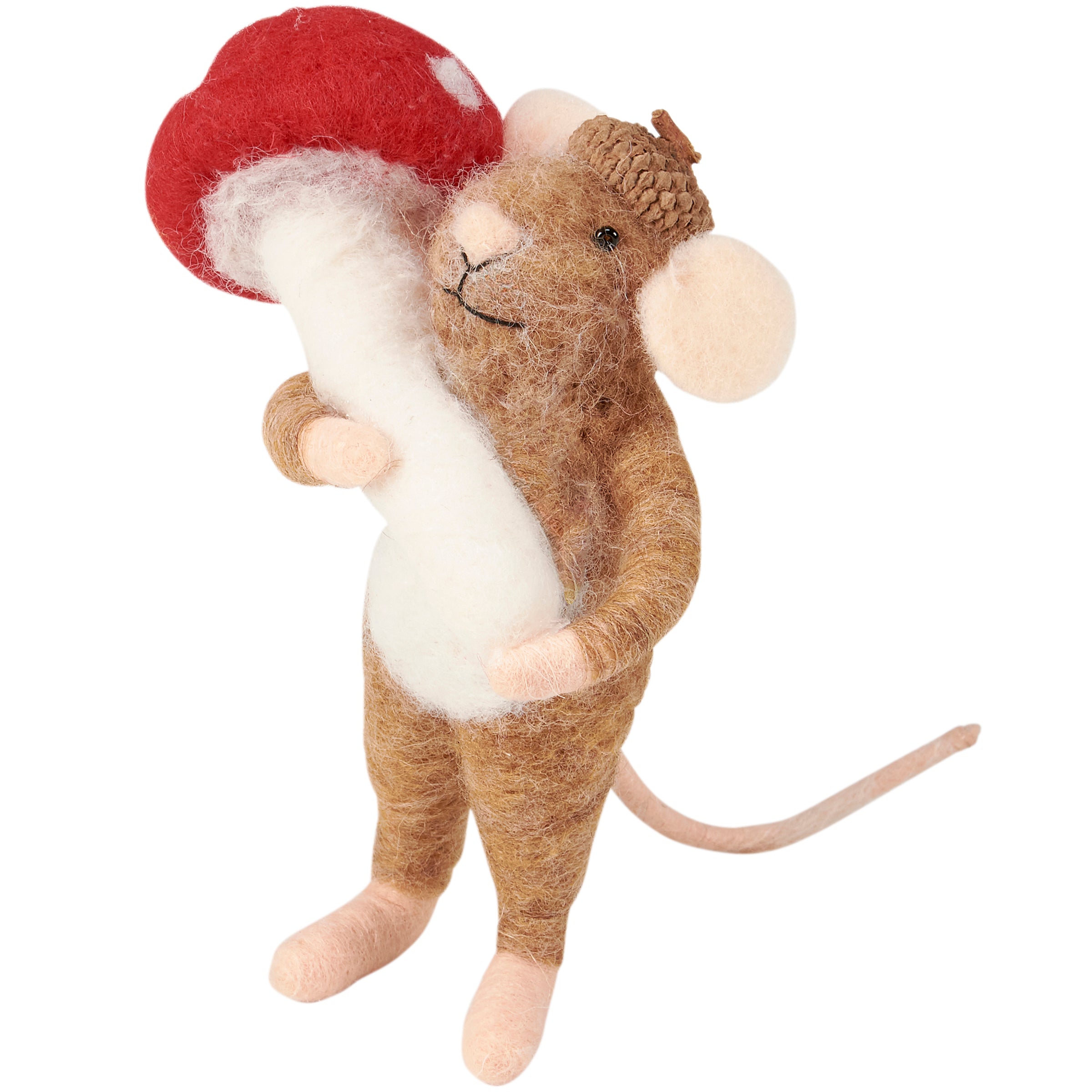 Toadstool Felt Mouse Critter - Thumbnail 3