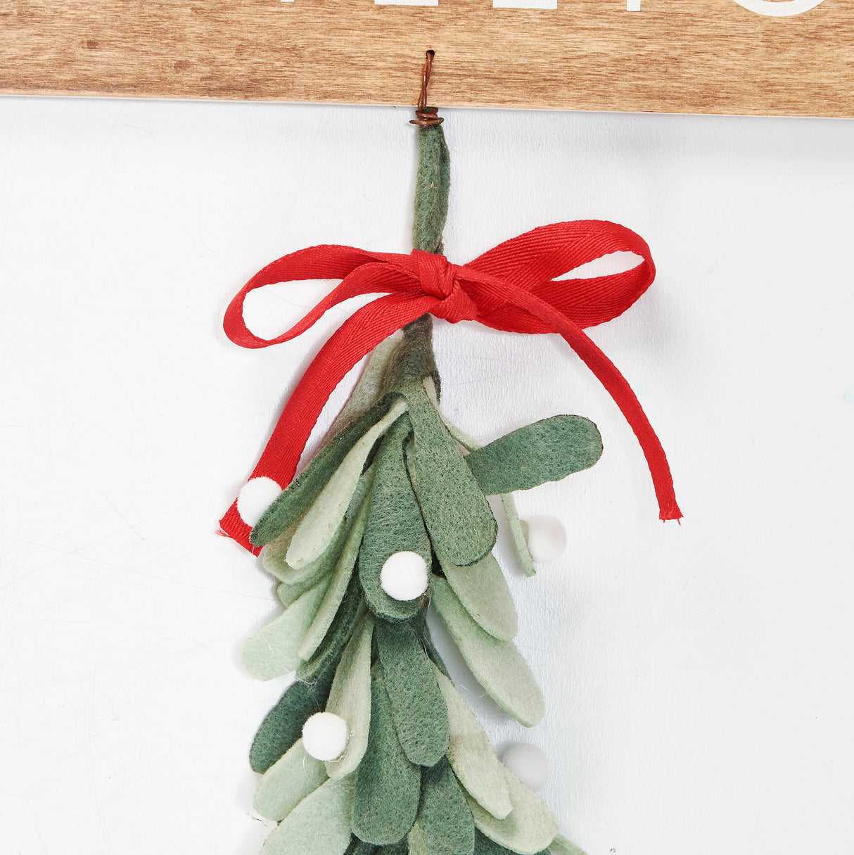 Blame it on the Mistletoe Hanging Sign with Felt Mistletoe