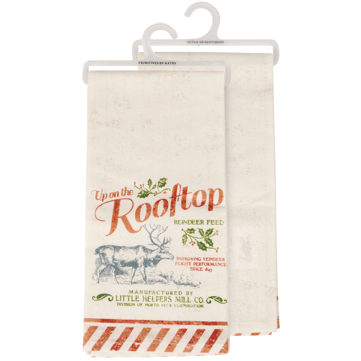 reindeer feed rooftop kitchen towel