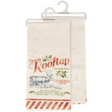 reindeer feed rooftop kitchen towel