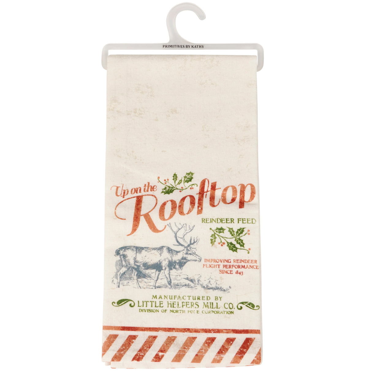 On The Rooftop Reindeer Kitchen Towel