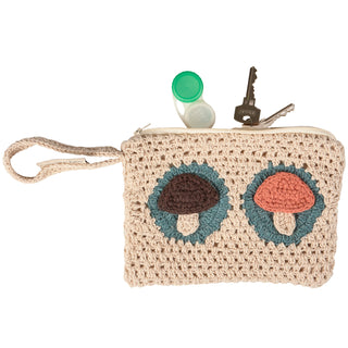 Crochet Mushrooms Wristlet