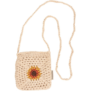 crochet sunflower crossbody bag by Primitives by Kathy