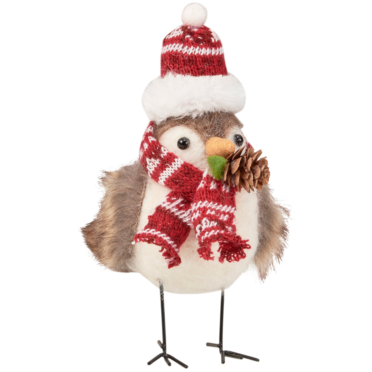 Winter Chickadee Felt Critter with Scarf