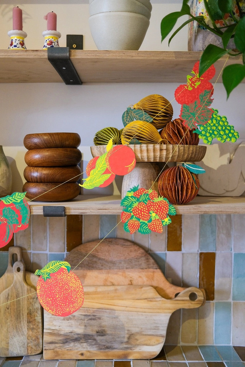 Hand-Sewn Fruit Paper Garland | East End Press